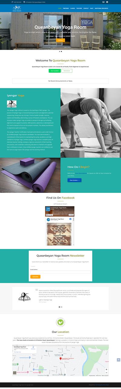 Web Design for Local Yoga Studio websitedesign yogawebdesign