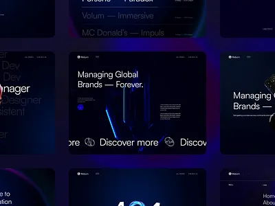 Reborn - Agency Website Template 3d agency animation branding creative dark design design agency figma design graphic design illustration landing page logo marketing agency menu motion graphics portfolio ui webflow website