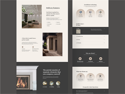 Landing Page Home Decor atomic design call to action classic decor color composition cta decorative arts dropdawns gypsum decor heding home decor interior design landing page modern classic trend typography ui ux ux ui design web design