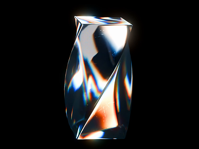 Prismatic Reverie: A Glassy Ballet 3d 3dart abstractart animation blender blender3d holographic iridescent loopinganimation motion graphics prismatic visualart