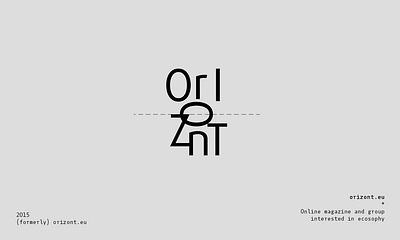 orizont.eu logo design branding creative logo design ecology ecosophy graphic design illustration logo logo design non profit typography logo