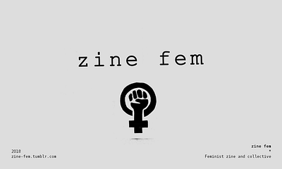 zine.fem logo branding design diy feminist graphic design illustration logo design women womens rights zine