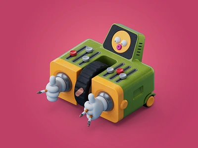 Control center 3d c4d cgi character cinema4d illustration render