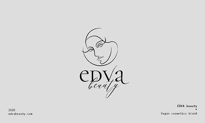 EDVA beauty logo beauty beauty brand branding cruelty free design graphic design illustration illustration logo logo logo design portrait logo vegan