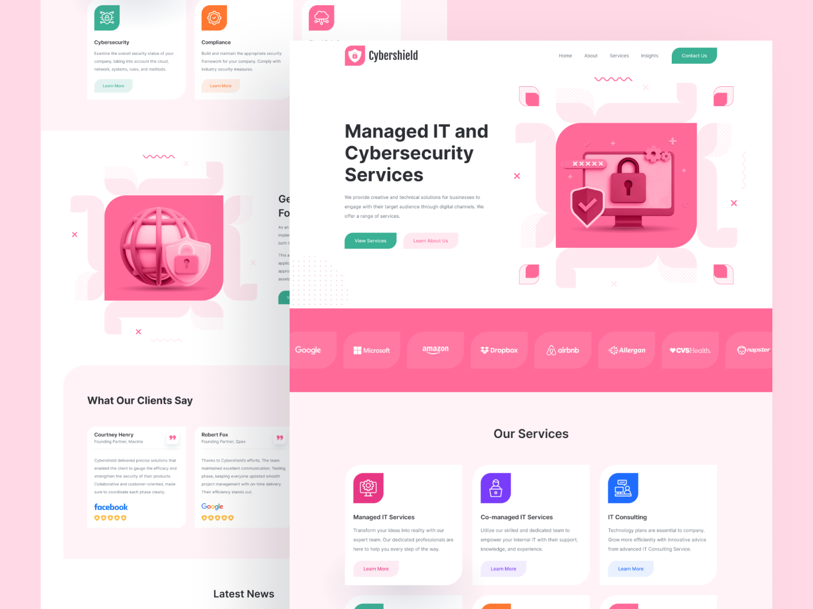 Cyber Security Landing Page cloud cyber cyber attack cyber securrity data security homepage it consulting it solutions landing page landingpage security ui ui design uidesign web web design web ui webdesign website website design