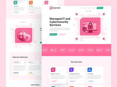 Cyber Security Landing Page cloud cyber cyber attack cyber securrity data security homepage it consulting it solutions landing page landingpage security ui ui design uidesign web web design web ui webdesign website website design