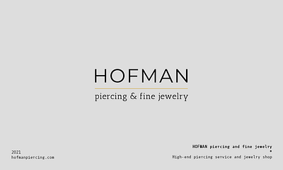 HOFMAN piercing & fine jewelry logo beauty beauty brand branding design fine jewellry brand graphic design illustration jewellry jewelry logo logo design piercing branding