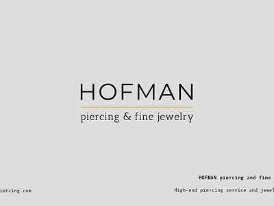 HOFMAN piercing & fine jewelry logo beauty beauty brand branding design fine jewellry brand graphic design illustration jewellry jewelry logo logo design piercing branding