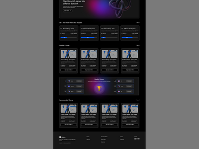 Learning platform dark mode design ecommerce figma laerning platform mobile app ui ui design ux website