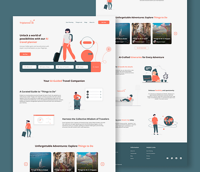 AI Travel Planner Website app design design figma travel app travel website deisgn ui ui ux ui ux design uiux user interface ux website design website ui