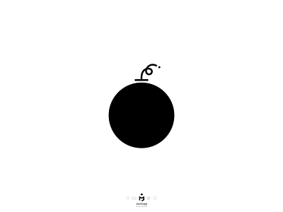 تایپوگرافی بمب (Bomb Persian Typography) bomb farsi minimal minimalism minimalist persian typography weapon