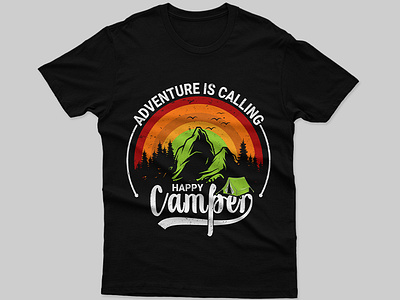 camping t shirt design project abstract tree apparel camp camper campfire camping camping night classic lake life quotes motivational quotes night outdoor adventure shirts quality quote t shirt tree type typography vintage adventure logo