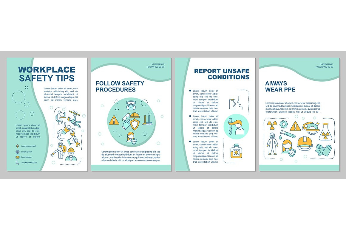 Workplace safety tips brochure by bsd studio on Dribbble