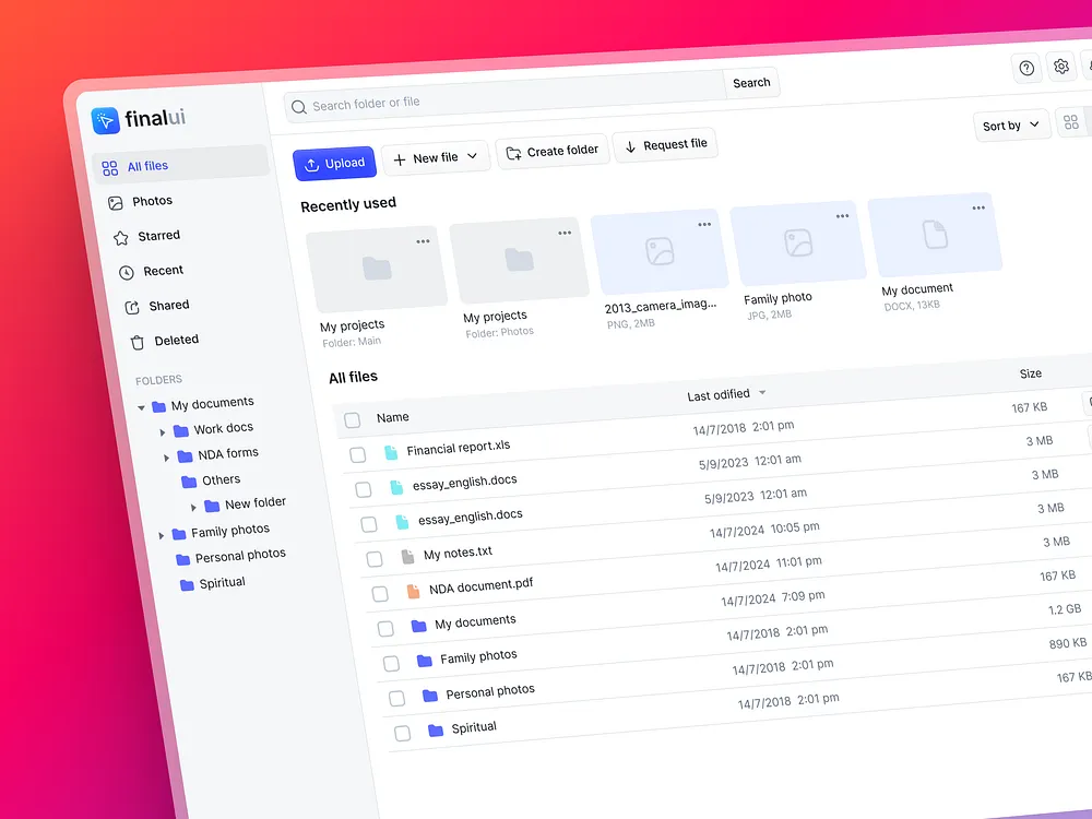 Browse thousands of File Manager UI images for design inspiration ...
