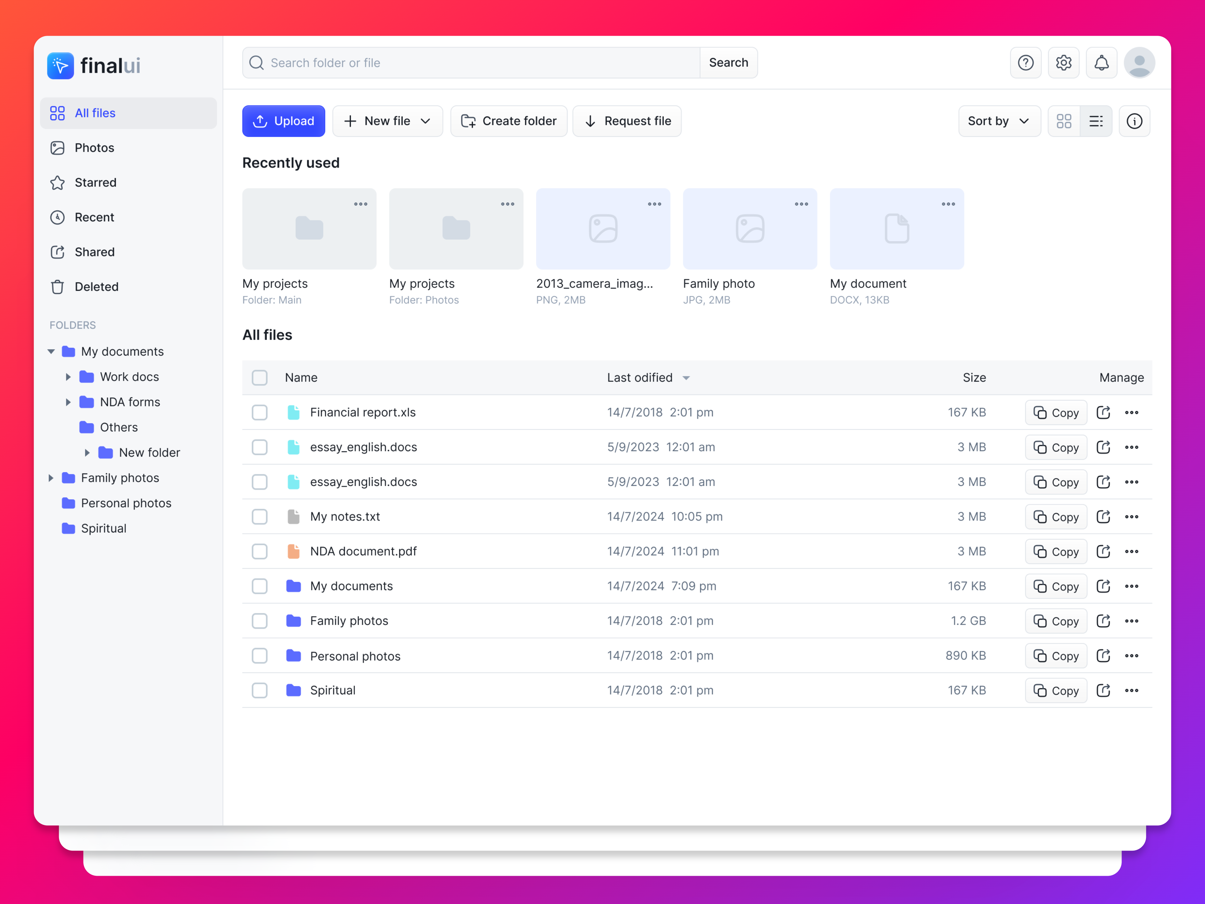 Example of UI/UX Design For Web Apps