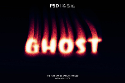 Ghost Text Effect branding font ghost ghost text effect psd text effet