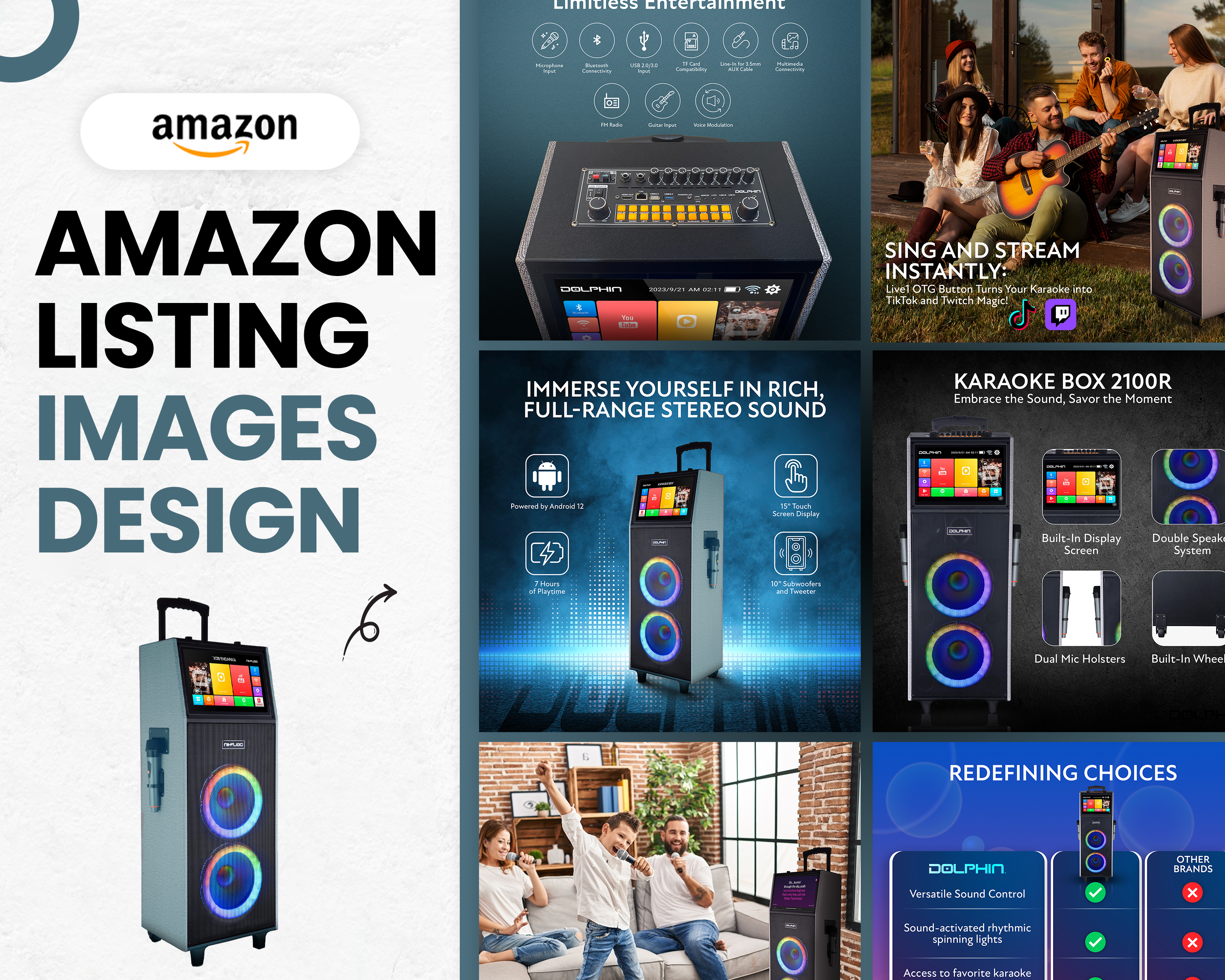 Amazon Listing Images - Karaoke Box amazon amazonlisting amazonlistingimages branding design graphic design graphicdesign illustration listingimages photoshop