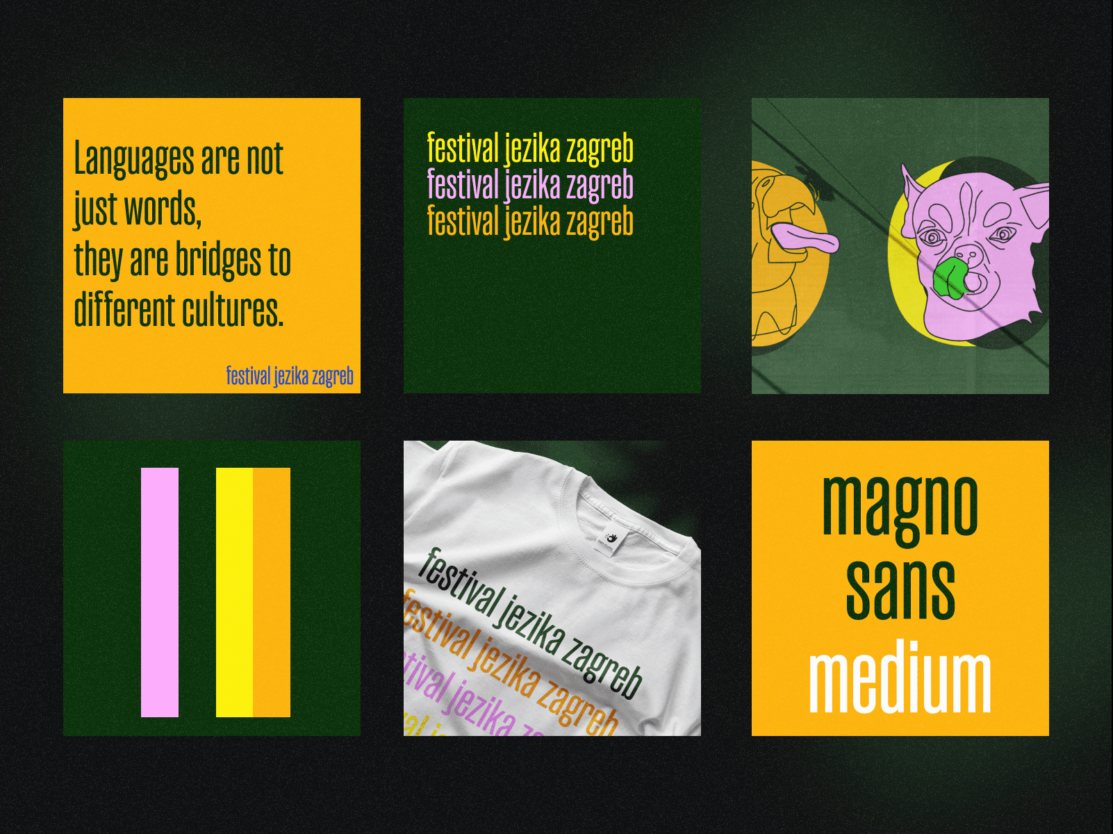 Festival Jezika Zagreb - Visual Concept I animation branding design fair festival graphic design identity illustration languages layout logo typography ui vector visual design