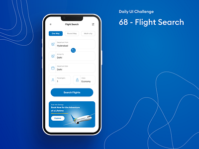 Daily UI Challenge #68 - Flight Search dailyui dailyuichallenge design flightsearch ui uidesign