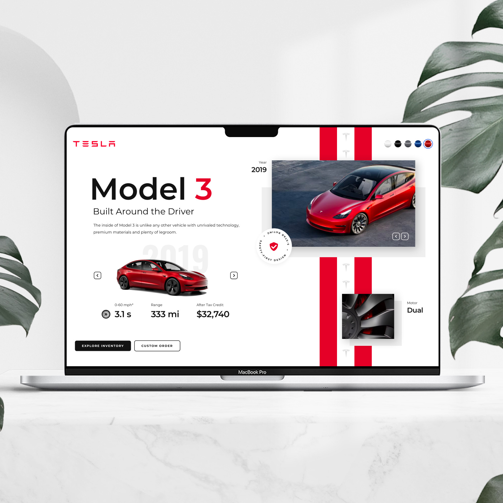 // 🚘 TESLA Model 3 🚘 // Landingpage Concept (Device Mockup) concept design digital interface landingpage mockup tesla ui ux web web application webdesign