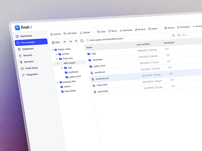 Hosting file manager directory file hosting file manager filehosting ui filemanager files folders directory hosting
