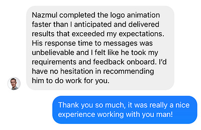 Heartwarming Feedback animation feedback logo aniamted motion graphics