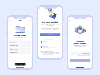 Proton Drive - Mobile experience app design ui ux