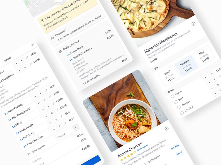 DISH Order Food Delivery System by Ewa Baldys on Dribbble