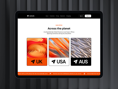 Realmails: AI-powered Email Software app design email graphic design landing page mail ui ui design ux web web design website