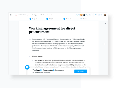 synergist.io – Contract Negotiation Software app design ui ux