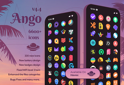 Ango Theme, iOS, Android android ango apple download free google havoc icon icon pack icons ios paid premium store theme themes