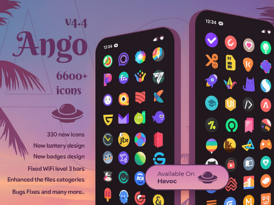 Ango Theme, iOS, Android android ango apple download free google havoc icon icon pack icons ios paid premium store theme themes