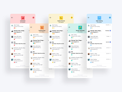 Proton Mail - Groups and Folders app design ui ux