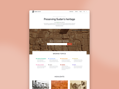 Sudan Memory – Preserving Sudan's heritage app design ui ux