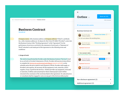 synergist.io – Contract Negotiation app design ui ux