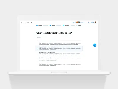 synergist.io – Contract Negotiation Templates app design ui ux