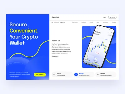 CryptoHub - Web 3.0 Website arounda blockchain crypto crypto design crypto wallet crypto website design digital design nft platform product design ui uiux user interface ux wallet web 3 web 3.0 web app design web platform