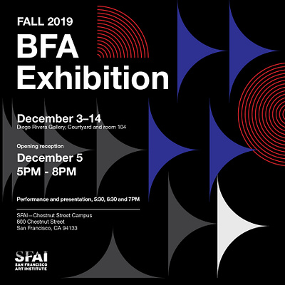 San Francisco Art Institute BFA Exhibition Visual Identity graphic design poster sfai visual identity