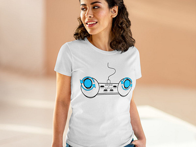 Gaming Is Awesome Women's Shirt apparel design gamer gamer girl gaming gaming controller gaming is awesome gaming is awesome shirt graphic design illustration joystick shirt women shirt