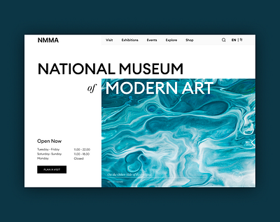 NMMA Website Design art art museum figma modern museum ui uiux web design