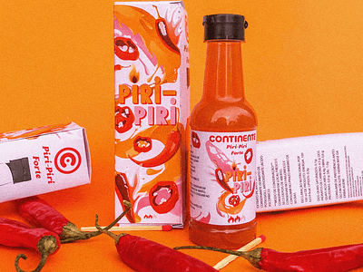 Piri-piri package concept graphic design illustration package packaging design paper pack souce