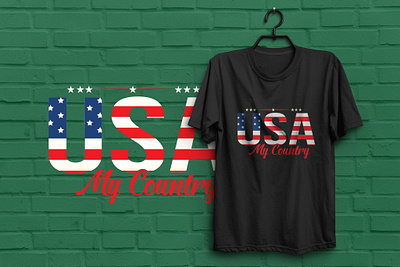 USA Independence Day T-Shirt Design design graphic design t sh t shirt design t shirts usa love usa t shirt design
