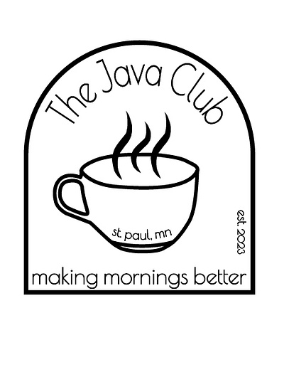 Java Club Sticker club sticker coffee design digital design graphic design illustration logo sticker