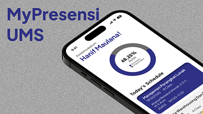 Redesigning MyPresensi UMS attendance mobile app branding ios schedule ui