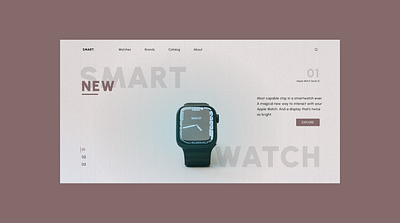 Ecommerce UI Concept ecommerce landing page minimalism smartwatch tech ui ui design web