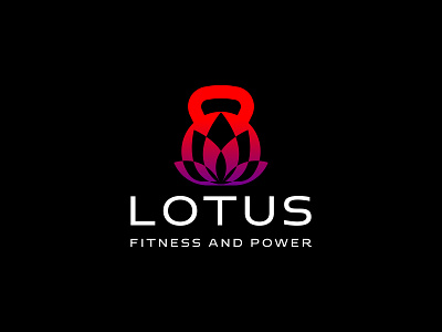 LOTUS Fitness & Power abstract logo body branding design exercise fitness gym health icon kettleball logo lotus minimal minimalist logo modern logo power spa workout