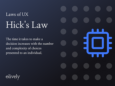 Hick's Law - The Laws of UX design educational mobile product design psychology ui ui design user experience ux webdesign website