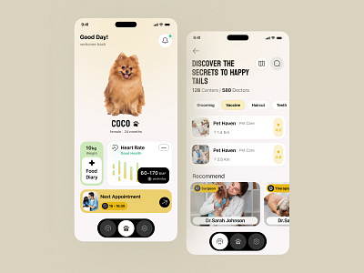 pet care cat dog mobile app pet petcare petshop ui ui design ux