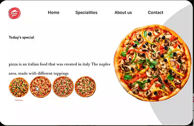 Pizza hut prototype animation branding motion graphics ui