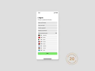 Drop down list - Day 20 - #DailyUIChallenge challenge dailyui dailyuichallenge ui